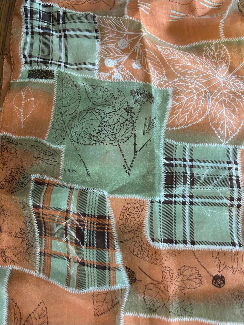 Vintage Patchwork Silk Scarf - Picture 6 of 15